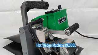 Lanfill geomembrane 용접에 Hot Wedge Machine을 사용합니다.