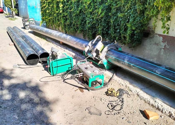 HDPE 상수도용 웜기어 구동 밀링 커터 버트 융착 용접기