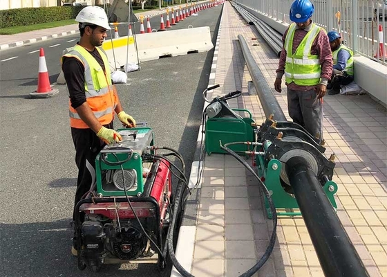 200-450mm HDPE 파이프 부트 융합 용접 기계 DVS 2207 용접 표준 승인