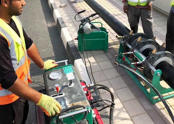 200-450mm HDPE 파이프 부트 융합 용접 기계 DVS 2207 용접 표준 승인
