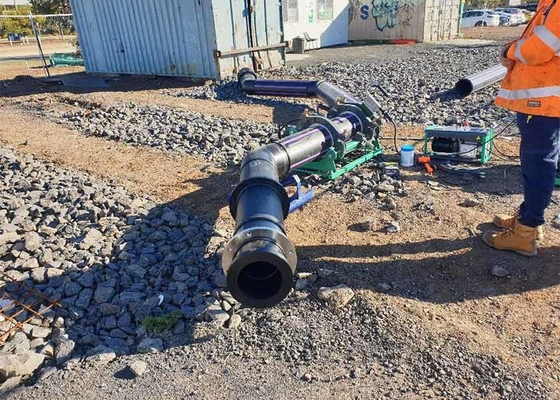 가스 화학 공장의 HDPE PVDF 파이프용 견고한 유압 파이프 융착 용접 장비