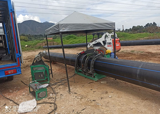 315 밀리미터 Hdpe 파이프 체결 수력 맞대기 융착 용접기 저소음