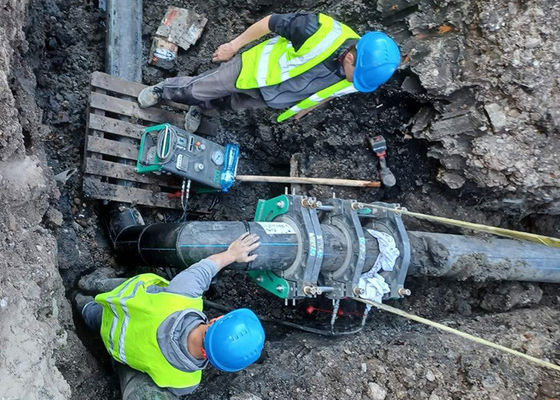 Hdpe 파이프를 위한 50-160mm 수력 맞대기 융착 용접기