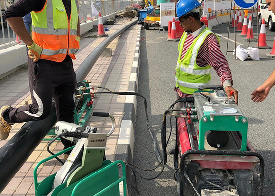 90 밀리미터 Hdpe 관 용접을 위한 퓨젼 수력 맞댐 용접기
