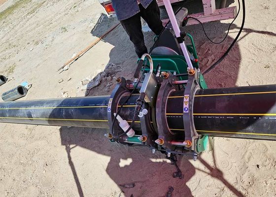 가스 화학 공장의 HDPE PVDF 파이프용 견고한 유압 파이프 융착 용접 장비