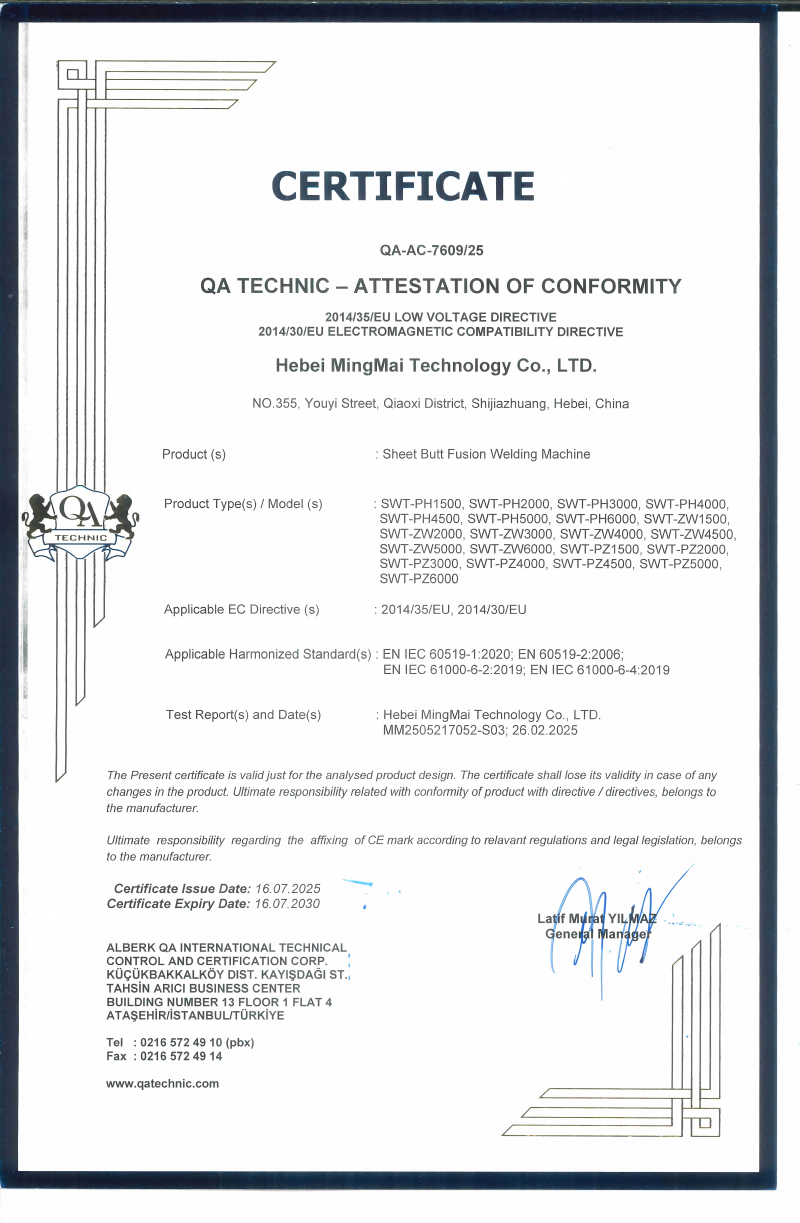 중국 Hebei Mingmai Technology Co.,Ltd 인증